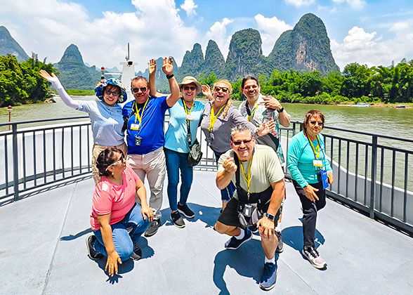 Our Guests on Li River Cruise