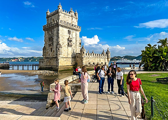 Belem Tower on the Northern Bank of the Tagus River