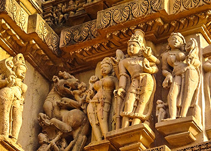Sculptures of Khajuraho Temple